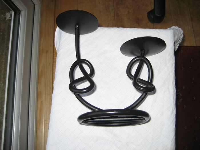 Wrought Iron Candle Holder.