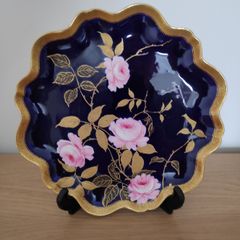Antique Aynsley cobalt blue cabinet plate