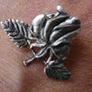 Vintage Rose Pin Badge Silver color MASJ '97 Image 2