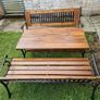 Garden table with 2 benches [ heavy cast iron ] Image 9