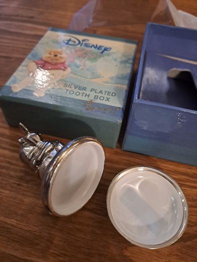 Disney Winnie the Pooh Piglet Silver Plated First Tooth Box