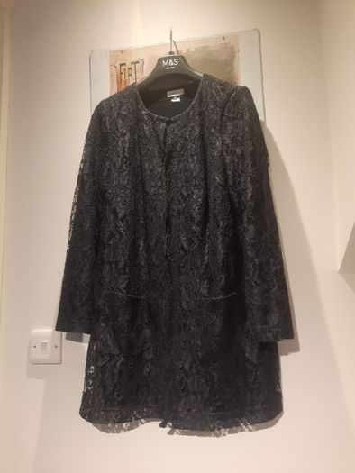 Dressy lace coat jacket navy