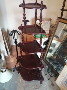 corner shelf for nick nacks Mahogany style