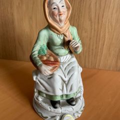 Vintage Porcelain Figurine "Lady with Vegetables"