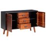 Sideboard 110x35x70 cm Solid Acacia Wood and MDF Image 2