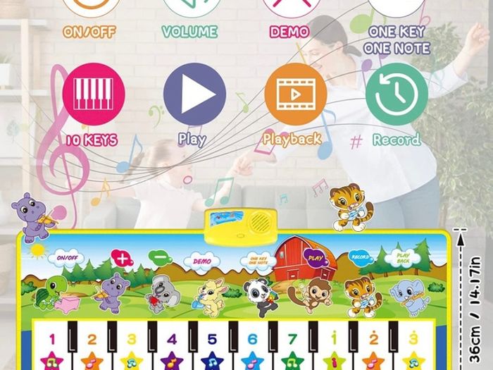 Kids Piano Mat, Piano Music Mat Dance Mats Touch Play Mats Floor Keyboard Musical Carpet Mat Gift Toys for 2 3 4 5 6 Years Old Kids Boys Girls Toddlers MULTIPLE COLOURS AVAILABLE, SEE PHOTOS (FREE POSTAGE)