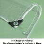 Transparent Tarpaulin, 420 g/m Pvc Clear Tarpaulin Waterproof Heavy Duty Clear PvcTarp With Eyelets Gazebo Side Panels Tear With Cable Ties, Elastic Ropes, Ties1x2m Image 3