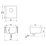 Granite Kitchen Sink Single Basin Black Image 5