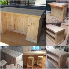 Handmade rustic kitchen islands