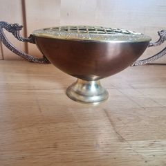 Vintage copper and brass rose bowl