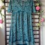dress mexx teal pattern kimono style summer dress size 12 Image 4