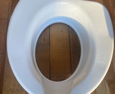 Raised toilet seat