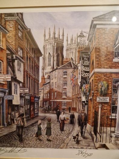 Limited Edition signed "Low Petergate" by M.J Braithwaite framed print