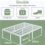 High White Double Bed Frame 4ft 6 with Rounded Corners Image 9