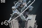 3D printed resin Spiderman &amp; Venom 1/6 scale figure