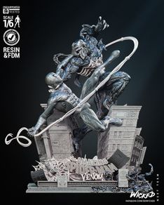 3D printed resin Spiderman & Venom 1/6 scale figure