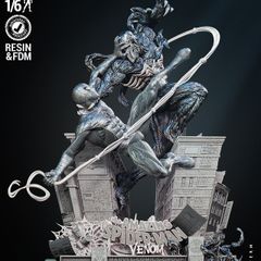 3D printed resin Spiderman & Venom 1/6 scale figure