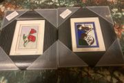 Two paintings on glass framed free postage