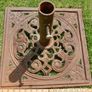 Vintage Heavy Cast Iron Garden Parasol Base Sunshade Umbrella Stand Image 5