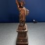 Old Statue of Liberty New York 8.25 Spelter Miniature Souvenir Building Copper Image 2