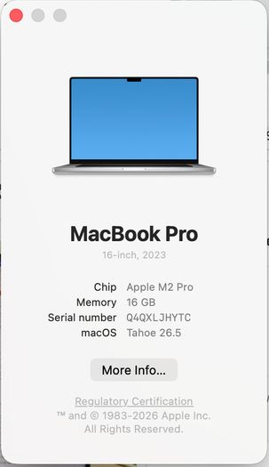 Macbook Pro 16" 16GB RAM