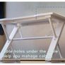 120 x 55 cm Gaming Desk with LED Lights, Gaming Table Thickened Z Shaped, Gamer Desk with Carbon Fiber Coated, Gaming PC Desk, Computer Desk Easy to Assemble, White Image 4