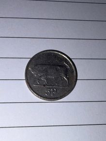 Irish 5p Coin in Various Years