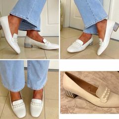 Dancing Matilda blanco Perla loafers chic luxury stunning special event