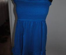 Papaya Beach Blue Boob Tube dress Perfect condition size UK16 EU44 Postage included