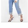 Kalisson Light Wash Turn Up HR Crop Jeans Image 2