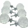 Clear Round Crystal Glass and Chrome Door Knobs Set, Vintage, Shabby Chic, Interior Furniture, Kitchen Bathroom Bedroom Accessories, Cabinet Cupboard Drawers Pulls Handles, 40mm 6-Pack (MULTIPLE STYLES) Image 6