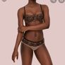 Noelle Wolf Mist Embroidered Bandeau Bra black size 34C, 32D, 34B Image 3