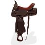Western Saddle, Headstall&Breast Collar Real Leather 17" Brown Image 4