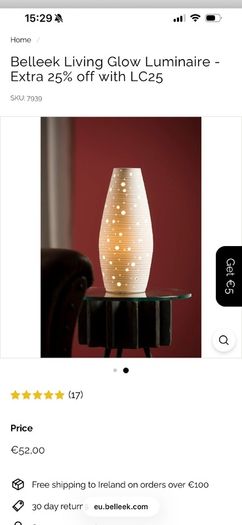 Belleek Living Table Lamp