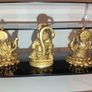 Vintage Brass hindu God Collection Hanuman Lakshmi Ganesha 2.2-2.5 inches excellent condition Image 2