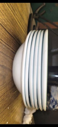 mid century blue bowls x 6