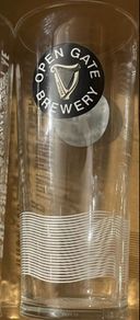 Open gate pint beer Glass