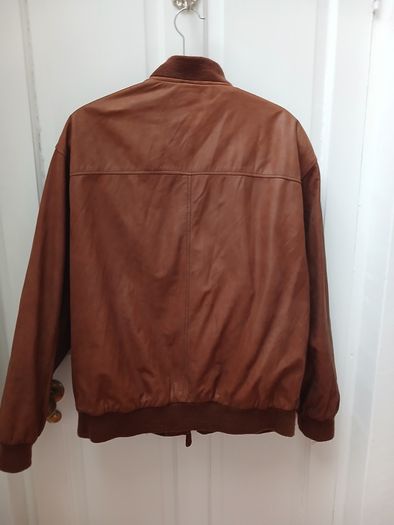 Vintage leather bomber jacket