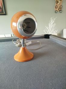 Retro Orange Eyeball Desk Lamp Marks & Spencer Space Age Style