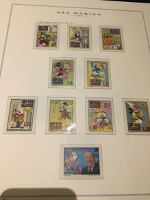 San Marino Stamp Collection with Marini folder