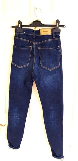Super High Waist Dark Denim Jeans - Size 6