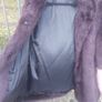 Burgundy faux fur coat (free post) Image 5