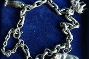 Vintage Heavy Sterling Silver 925 Charm Bracelet length 9" - 31,9g