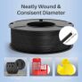 Black PLA Filament for 3D Printers 1kg roll Image 3