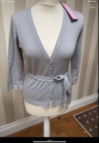 cardigan Bnwt monsoon cardigan size 12 grey with tie belt