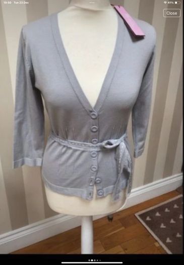cardigan Bnwt monsoon cardigan size 12 grey with tie belt