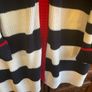 Ulla Popken FURTHER. REDUCED new long cardigan in navy with red and white . Size 28.   length is 42 inches Image 8