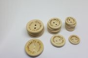 Wooden Handmade with Love Natural Buttons 15mm 20mm 25mm