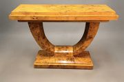 Art Deco Style Burl Walnut Console Table