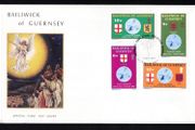 1975 Guernsey Christmas Commemorative Stamps Addressed First Day Cover (FDC)